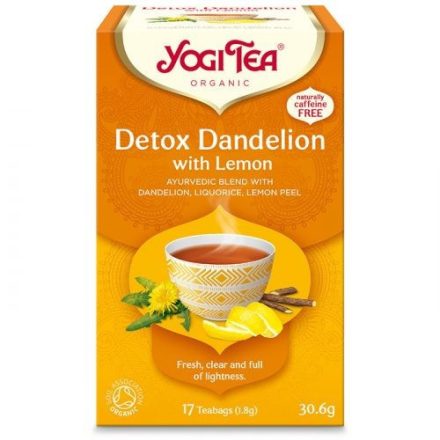 Yogi Tea® Tisztító (méregtelenítő) bio tea citrommal és gyermekláncfűvel - filter, 17 db , 30,6 g