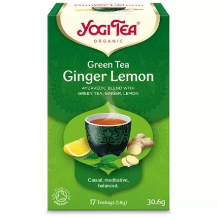 Yogi Tea® Bio Zöld tea gyömbérrel és citrommal - filter, 17 db, 30,6 g