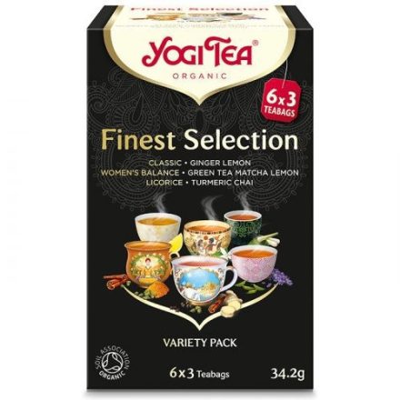 Yogi Tea® Bio Teaválogatás a legfinomabbakból - filter, 3 x 6 db , 34,2 g