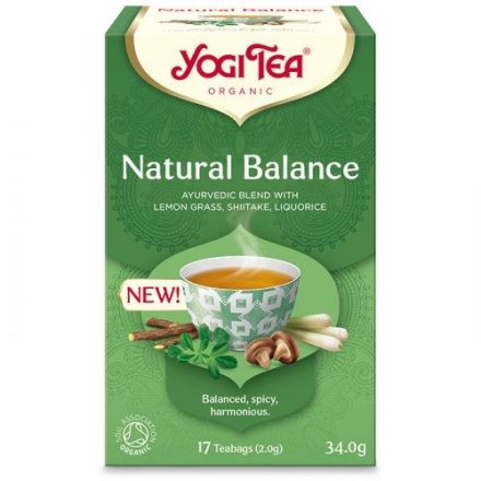 Yogi Tea® Természetes egyensúly bio tea shiitake gombával - filter, 17 db , 34 g