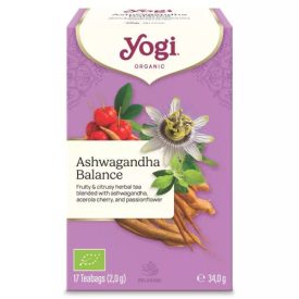   Yogi Tea Ashwagandha Balance – Bio Gyümölcsös és Cseresznyés Gyógynövénytea (17 filter)