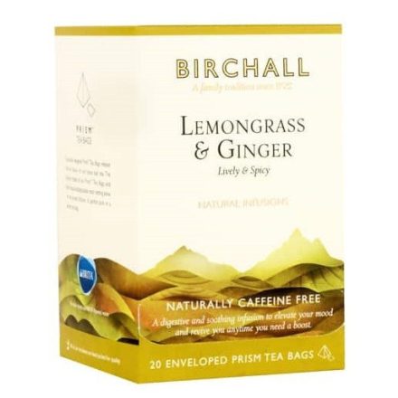 Birchall Citromfű & Gyömbér Étkezés Utáni Teakeverék - teapiramis, 20 db , 50 g