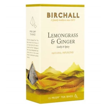 Birchall Citromfű & Gyömbér Étkezés Utáni Teakeverék - teapiramis, 15 db , 37 g