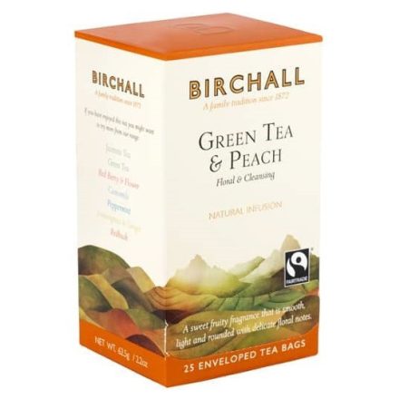 Birchall Zöld Tea & Őszibarack - filter, 25 db , 62 g