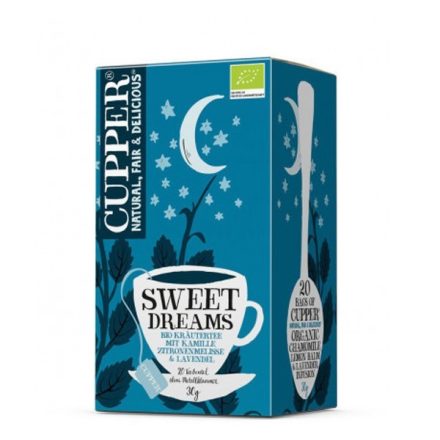 Cupper Sweet Dreams Gyógytea Kamillával Levendulával - filter, 20 db , 35 g