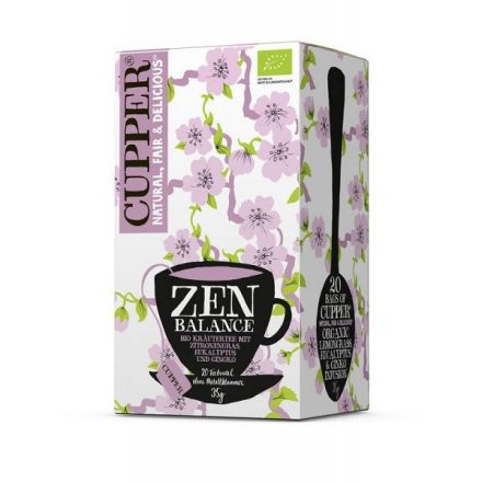 Cupper Zen Gyógytea Citromfűvel Eukaliptusszal Ginko Bilobával - filter, 20 db , 35 g