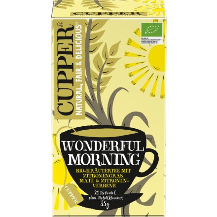 Cupper Wounderful Morning -Csodás reggel bio tea, 20db