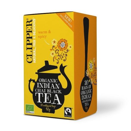 Clipper Tea Indiai Chai Fekete Tea - filter, 20 db,  Tea, 50 g