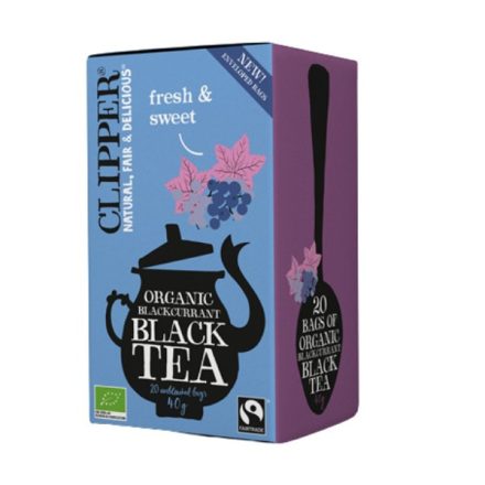 Clipper Tea Fekete Ribizli Fekete Tea - filter, 20 db,  Tea, 40 g