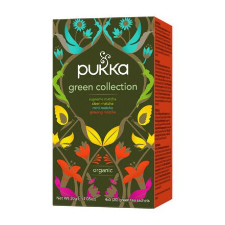 Pukka Green Collection zöld tea 4 féle ízű teával - filter,  20 db, 30 g