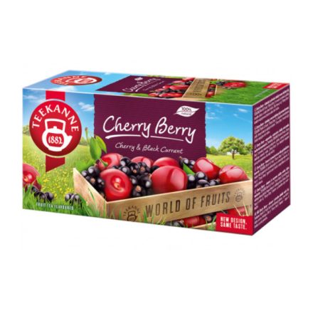 Teekanne Cherry Berry Cseresznyés és Fekete ribizlis Gyümölcstea - filter, 20 db, 45 g
