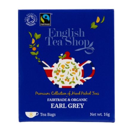 English Tea Shop Earl Grey Fekete Bio Tea - filter, 8 db , 16 g