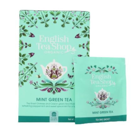 English Tea Shop Zöld Bio Tea Mentával - filter, 20 db , 40 g