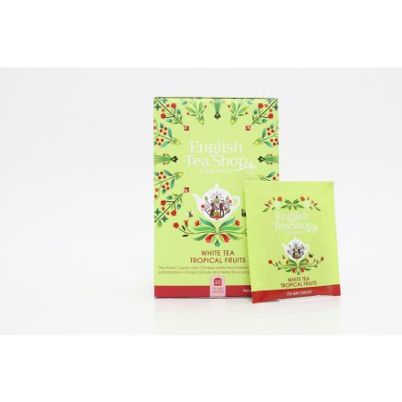 English Tea Shop  Trópusi gyümölcsös fehér bio tea-filter, 20db 40g