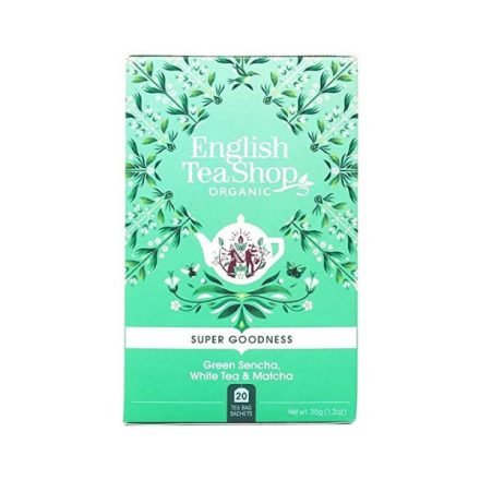 English Tea Shop Szuper Különleges Zöld Sencha Tea Fehér Teával és Matchaval - filter, 20 db, 35 g