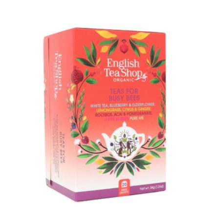 English Tea Shop Teas for Busy Bees Dolgos Hétköznapok Teaválogatás 5 Ízzel - filter, 20 db , 34 g