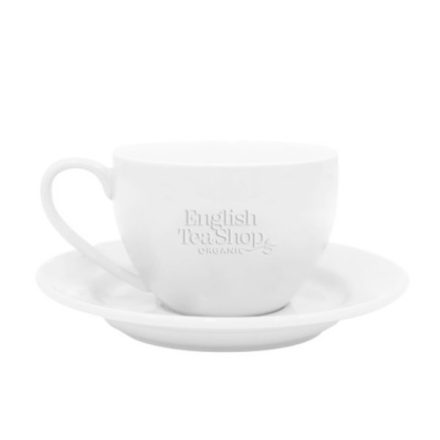 English Tea Shop Fehér Mintás Teaáscsésze és kistányér - 