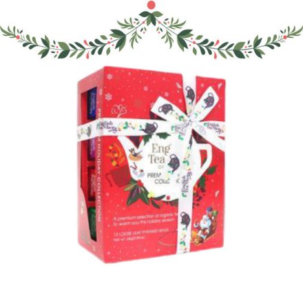 English Tea Shop Piros Mikulás Karácsonyi Bio Teaválogatás - selyempiramis, 12 db
