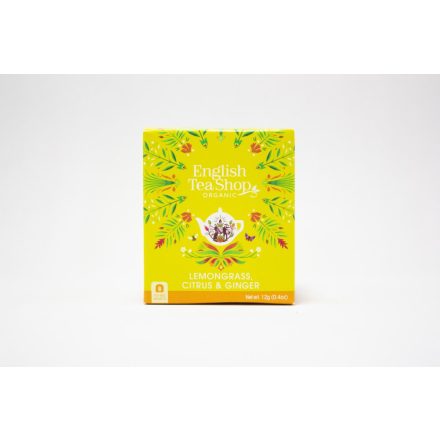 English Tea Shop Citromfű Gyömbér & Citrus Bio Tea - új - filter, 8 db , 12 g