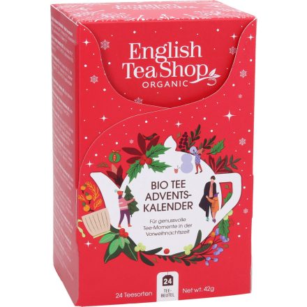 English Tea Shop Adventi kalendárium filteres bio teaválogatás – piros