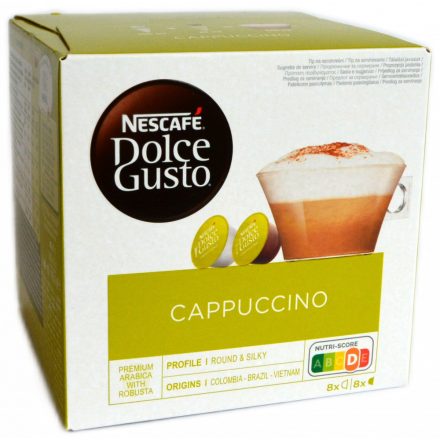 Cappuccino ( 8 db kávékapszula + 8 db tejkapszula = 8 adag)