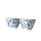 Bredemeijer Yantai Porcelán Teáscsésze Kék Színben, Virág Mintával -2 db