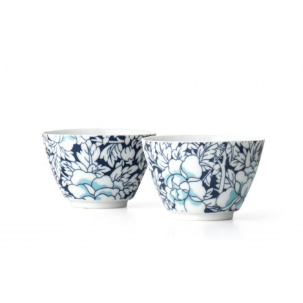Bredemeijer Yantai Porcelán Teáscsésze Kék Színben, Virág Mintával -2 db