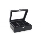 Bredemeijer Bambusz teafilter doboz, 6 rekeszes - fekete